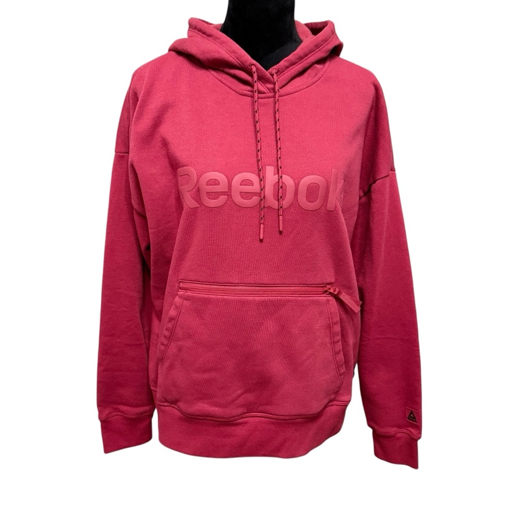 Reebok Women's Super Soft Cropped Gravity Hoodie with Zipper Pocket Size L.